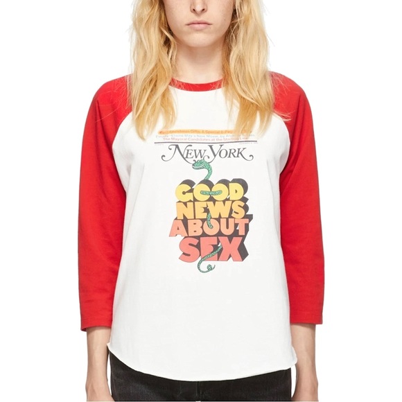 MARC JACOBS New York Magazine Edition “The Baseball T-Shirt” Raglan L/S Tee, S - Picture 10 of 16
